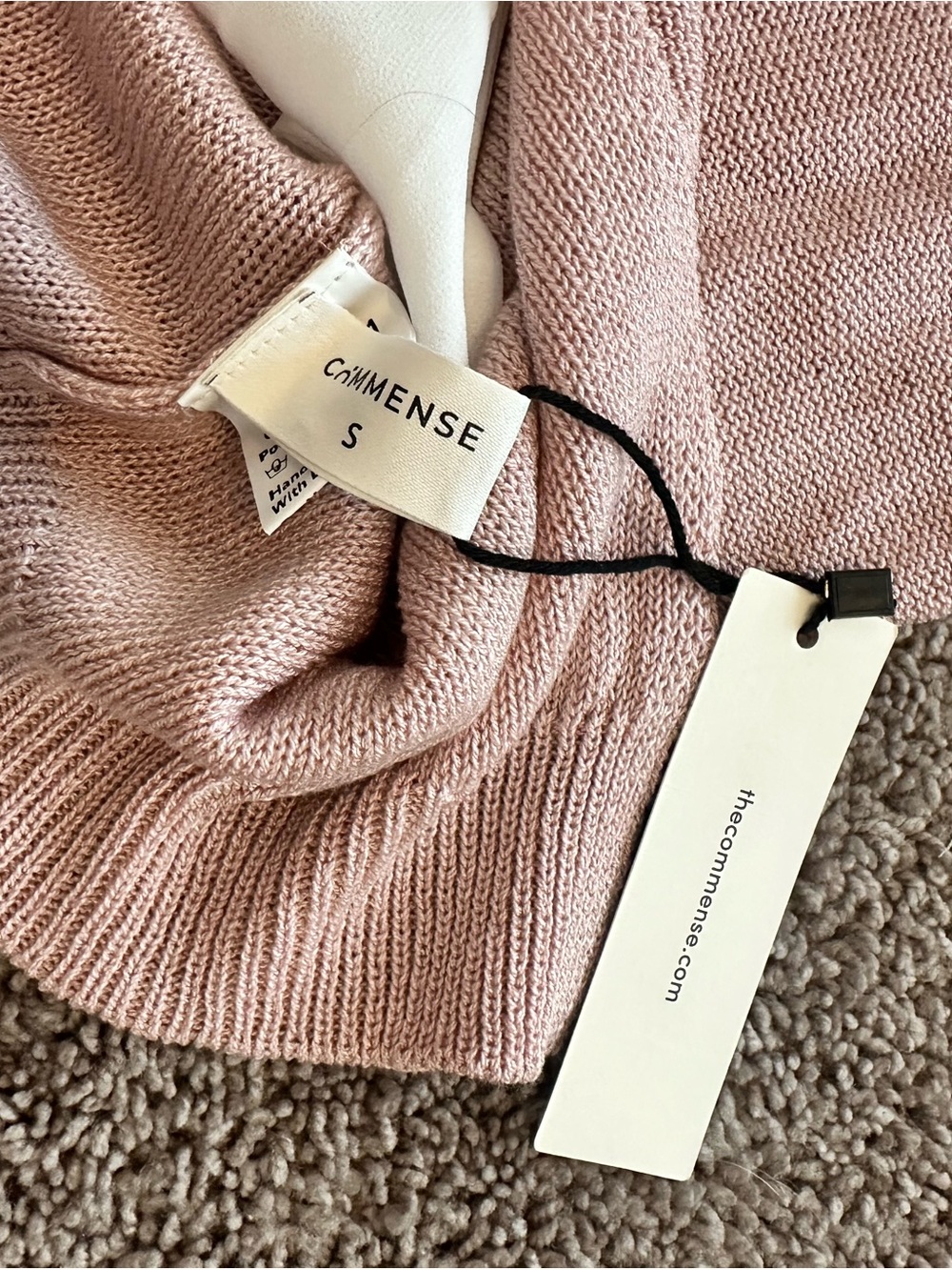 Commense Pink Knit Tie Front Bow Sweater Vest Top Small NWT Coquette (fits med) - Picture 4 of 4